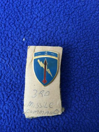 Wwii Military Insignia Pin Shield Missile Command 3rd Crest Thunderbolt Army
