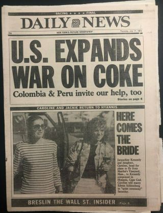 1986 July 17 Ny Daily News Newspaper Caroline Kennedy To Wed Pgs 1 - 84
