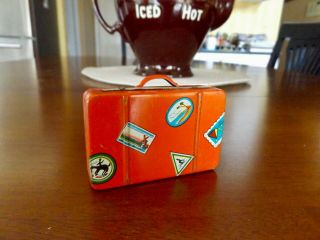 Vintage 1950s Made In Japan Tin Toy Suitcase For Playsetor Tin Toy Prop