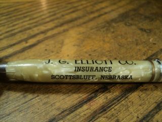 Vintage Mechanical Pencil J G Elliott Co Insurance Scottsbluff Nebraska 3