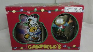 Garfield Dressed As Cowboy Collectible Mug & Ornament 1996 Paws Vintage Nib