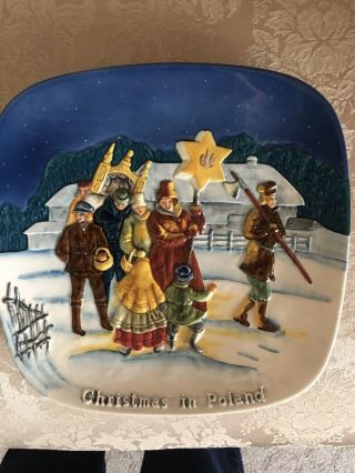 Royal Doulton Christmas Around The World Plate " Christmas In Poland " 1977