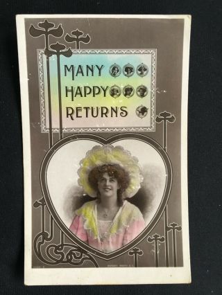 Vintage Collectable Vintage Postcard - Photographic - Lady - Rotary - 1908