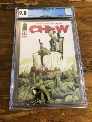 Chew 1 Cgc 9.  8 Image Comics - 1st Appearance Of Tony Chu & Agent Mason Savoy.