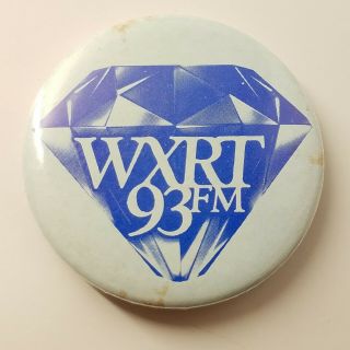 Vtg Wxrt 93.  1 Fm Radio Station Advertiser Pin Back Button Chicago 