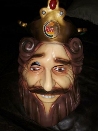 Burger King Vinyl Full Head Adult Halloween Costume Mask 2007 Rubies