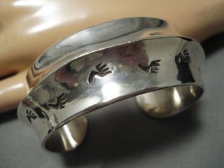 Important Vintage Navajo Running Water Sterling Silver Native American Bracelet
