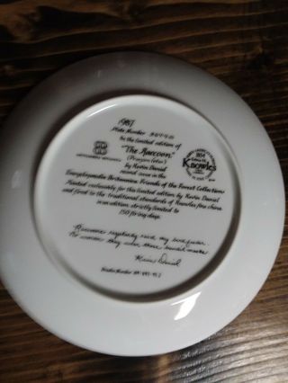Vintage Kevin Daniel Knowles Collector Plate The Raccoon 2