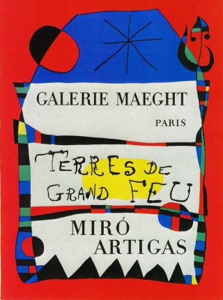 Joan Miro Poster Art (print) Exhibit Ceramics Gallery Maeght Paris France