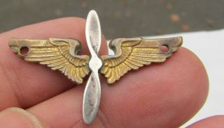 Wwii Us Army Air Corps Pilot Wings W/propeller Sweetheart Bracelet Pc Or Pendant