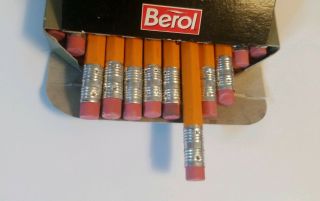 Box of 24 NOS UN - Sharpened Berol Eagle HB No.  2 Pencils - Made in The USA 80s 2