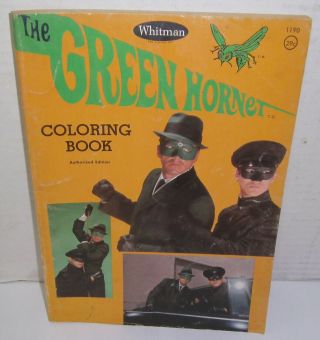Vintage 1966 The Green Hornet Coloring Book Whitman Barely