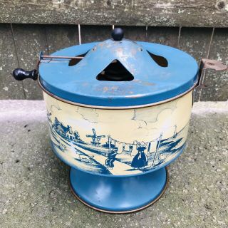 Vintage Wolverine Toy Washing Machine Tin Litho Dutch Blue