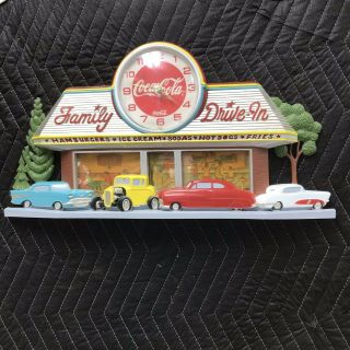 Vintage Coca Cola Family Diner Drive In Clock Burwood Usa Great