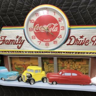 Vintage Coca Cola Family Diner Drive In Clock Burwood USA great 3