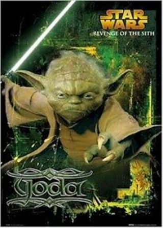 Revenge Of The Sith Movie Poster Yoda Determined 24x36 Star Wars Episode Iii 3