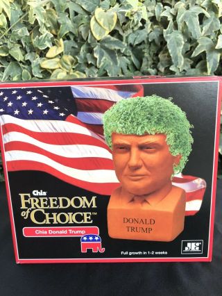 Chia Pet Donald Trump Freedom Of Choice Pottery Planter Republican President J - 1