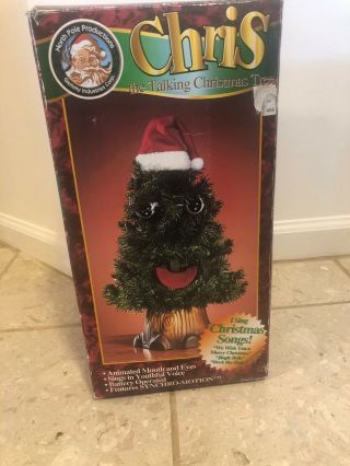 Vintage 1996 Gemmy Chris The Talking Christmas Tree