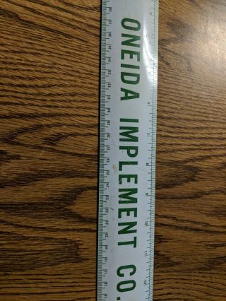 John Deere Oneida Implement Co.  Metal Ruler 3