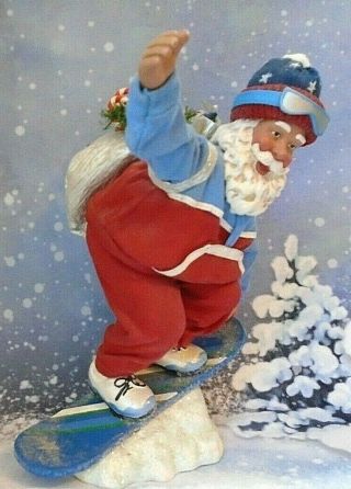 Clothtique Possible Dreams Santa Claus Snowboarding Yuletide Dude 713298
