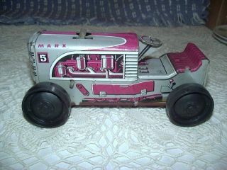 Vintage Tin Litho Marx 5 Tractor Wind Up Toy All Parts In Order