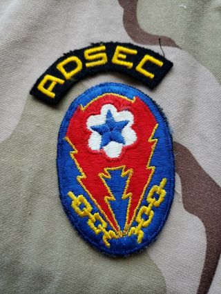 Wwii Us Army European Theater Of Operation Adsec Theater Made Patch Set