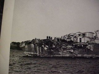 Orig Post WW2 RCN Real Photo HMCS Micmac Halifax Harbour Collision 1947 3