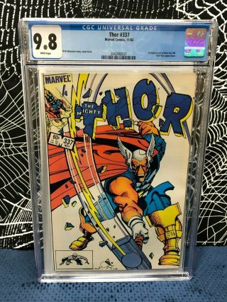 Thor 337 Cgc 9.  8 White Pages 1st Appearance Beta Ray Bill By Walt Simonson