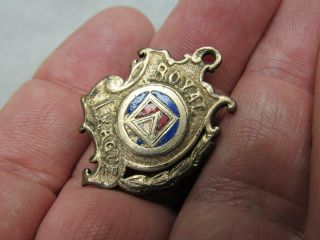 Royal League Medal Charm Fraternal Society Masonic Lodge Military (17c1)