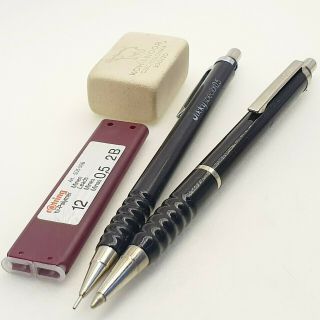 Rotring Tikky Mechanical Pencil 0.  5mm Ballpoint Pen Set Vintage,  Eraser Leads