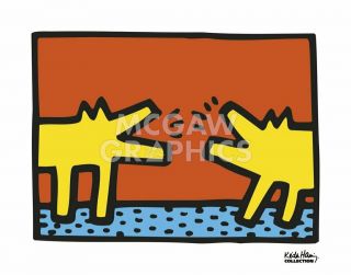 Keith Haring Untitled,  1989 (dogs) Dogs,  Poster Print,  14x11