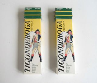 Vintage Dixon Ticonderoga Pencils 2 Boxes Of 12 Each 2 Soft 1388
