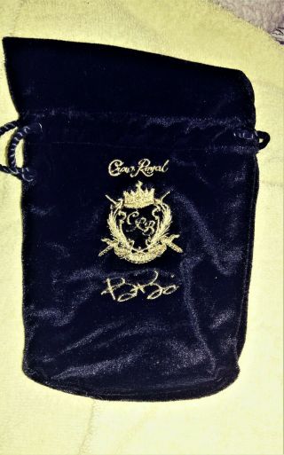 Crown Royal Black Velvet Bag With Big Boi Signature - Quilting - Coin Bag - Storage