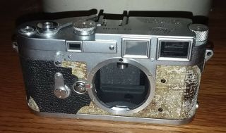 Vintage Leica DBP M3 35mm Film CAMERA BODY 755546 & Case 3