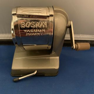 Vintage Boston Vacuum Mount Self Feeder Pencil Sharpener