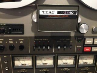 Vintage TEAC A - 3440 4 Channel Reel To Reel Tape Deck R16538 2