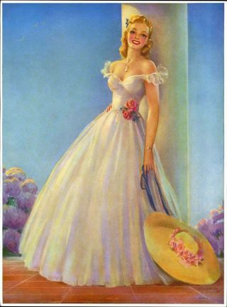 Vintage 1940s Jules Erbit Good Girl Art Pin Up Print Sweet Sue Is Gorgeous Fine