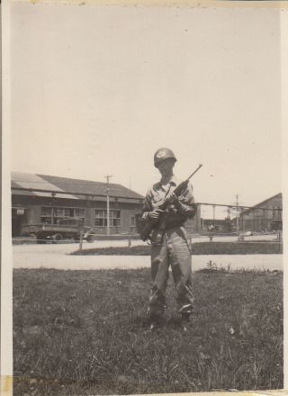 Wwii Photo Named 188th Pir 11th Airborne Division W/ M1 Carbine 35