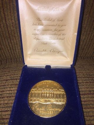 Ronald Reagan Medal Of Merit Republican Presidential Task Force Coin Medallion