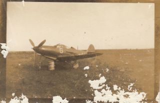 Wwii Snapshot Photo Aaf P - 39 Airacobra Fighter Tunisia North Africa 26