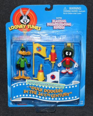 Looney Tunes Playmates 1997 Daffy Duck Marvin The Martian Duck Dodgers 2 Pack