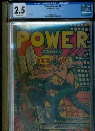 Power Comics 1 Cgc 2.  5 (classic Lb Cole " Poster Color " Cover Scarce)