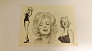 Marilyn Monroe Art Print By Michael Irvin 1986 Black & White