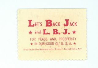 Vintage 1960 President John F.  Kennedy Campaign Stamp Let 