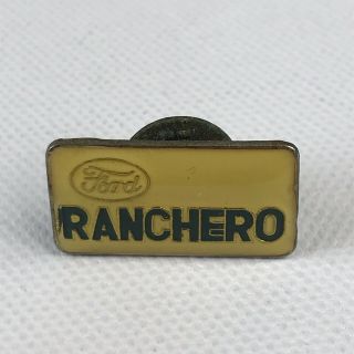 Vintage 80 ' s Ford Ranchero Yellow Green Gold Lapel & Hat Pin 2