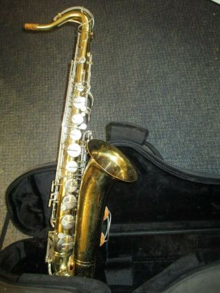 Vintage Buescher Aristocrat Tenor Saxophone Ser.  639xxx W/ Protec Case