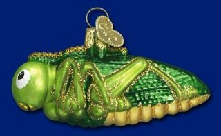 Grasshopper Blown Glass Ornament Old World Christmas Easter Spring Owc