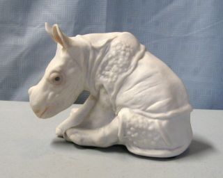 Cybis Baby Rhinoceros Rhino Monday Figurine 1985 Limited Edition