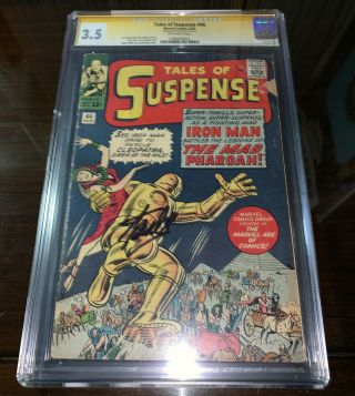 Cgc Ss 3.  5 Tales Of Suspense 44 Signed By Stan Lee,  Early Ironman App,  Avengers
