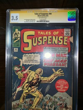 CGC SS 3.  5 Tales Of Suspense 44 signed by Stan Lee,  early Ironman app,  Avengers 2